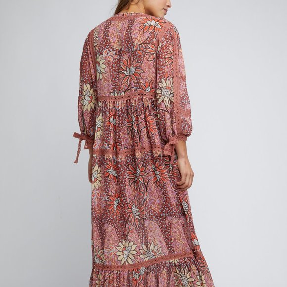 NWT Free People Grasslands Kimono / Rose Combo - Picture 6 of 7